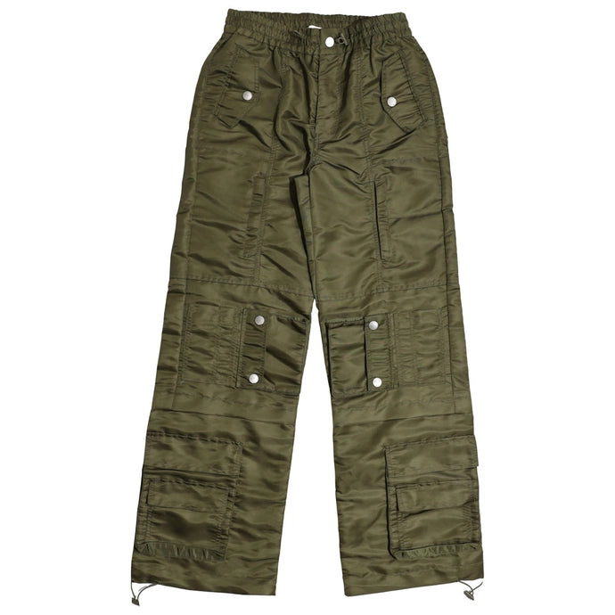 Utility Nylon Wide Cargo Pants