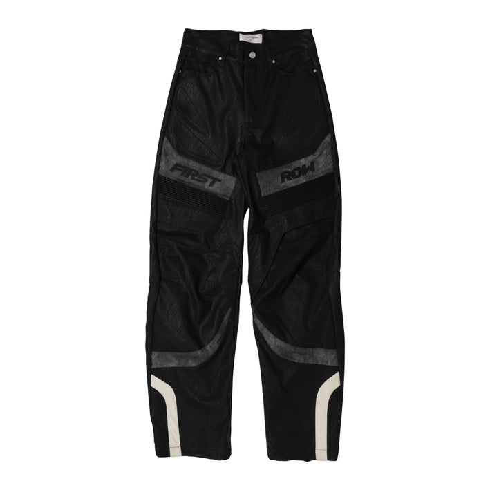 Furious Motor Racing Leather Wide Pants