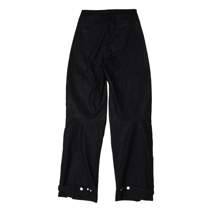 Furious Motor Racing Leather Wide Pants